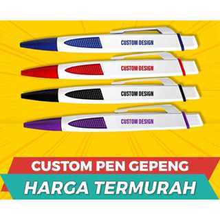 

Ballpoint bolpen pulpen pena Gepeng Custom Logo Nama Souvenir Acara Kantor Seminar Premium