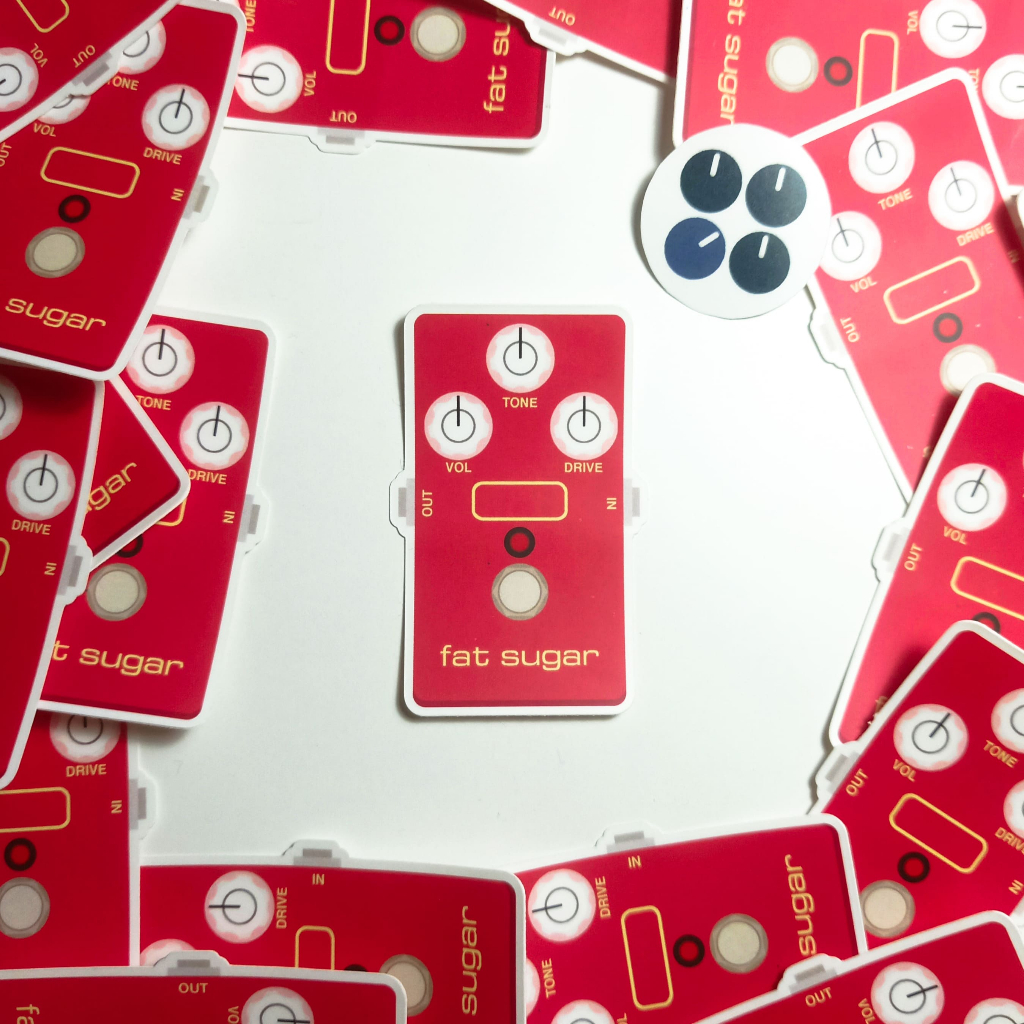 

PDLR - STICKER VINYL - MXR FAT SUGAR- Edisi Pedal Gitar / Bass