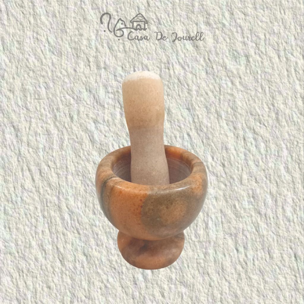 [X26-20/X31-21] LUMPANG MARMER+ALU PDK 10CM/Lumpang Alu Marmer Uleg Ulekan Tumbukan Obat Lesung Mini