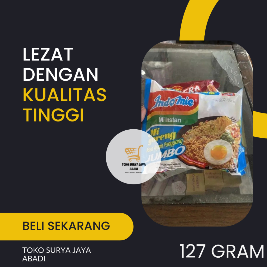 

Original Mi Instan Goreng Rasa Ayam Panggang Varian Mie Indomie Instant Jumbo Murah Isi 127 gr