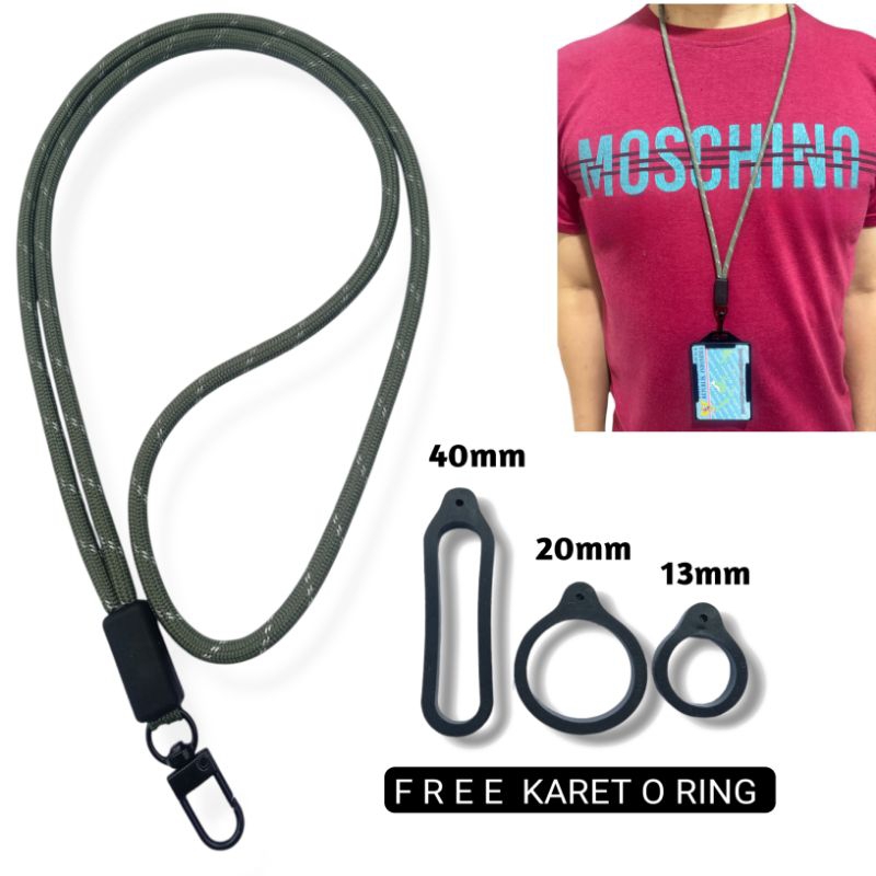 

Tali Lanyard Multifungsi Gantungan HP , Flashdisk , Plosa , Gantungan Kunci dll