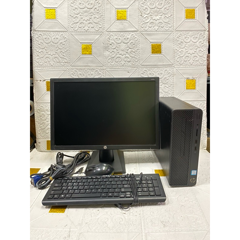 CPU PAKETAN HP 280 G3 CORE I5 9400 RAM 8GB DDR4 SSD 128GB LAYAR 20 INICH MULUS LIKE NEW TINGGAL PAKA