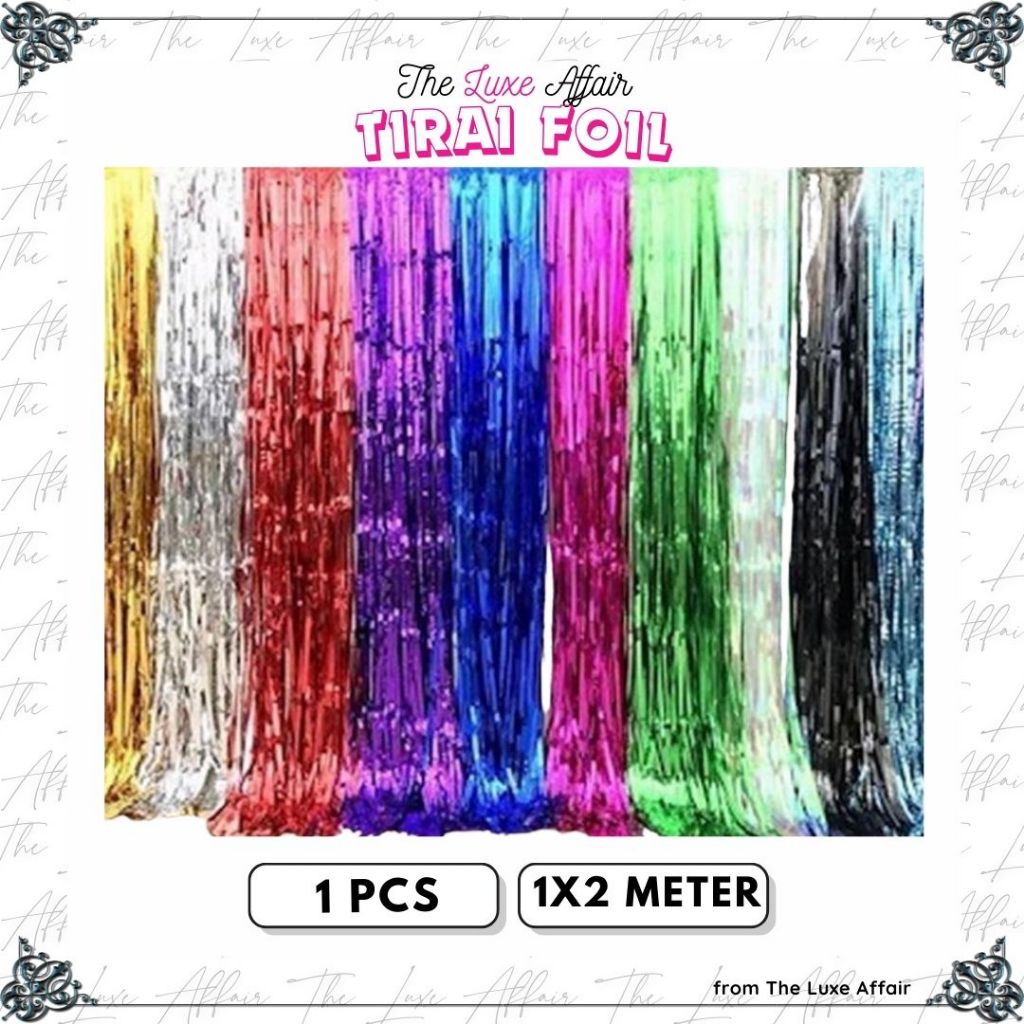 Tirai Foil Premium 1X2Meter Ulang Tahun Foil Curtain anak anak ultah Tirai Party Besar Tirai Pesta B