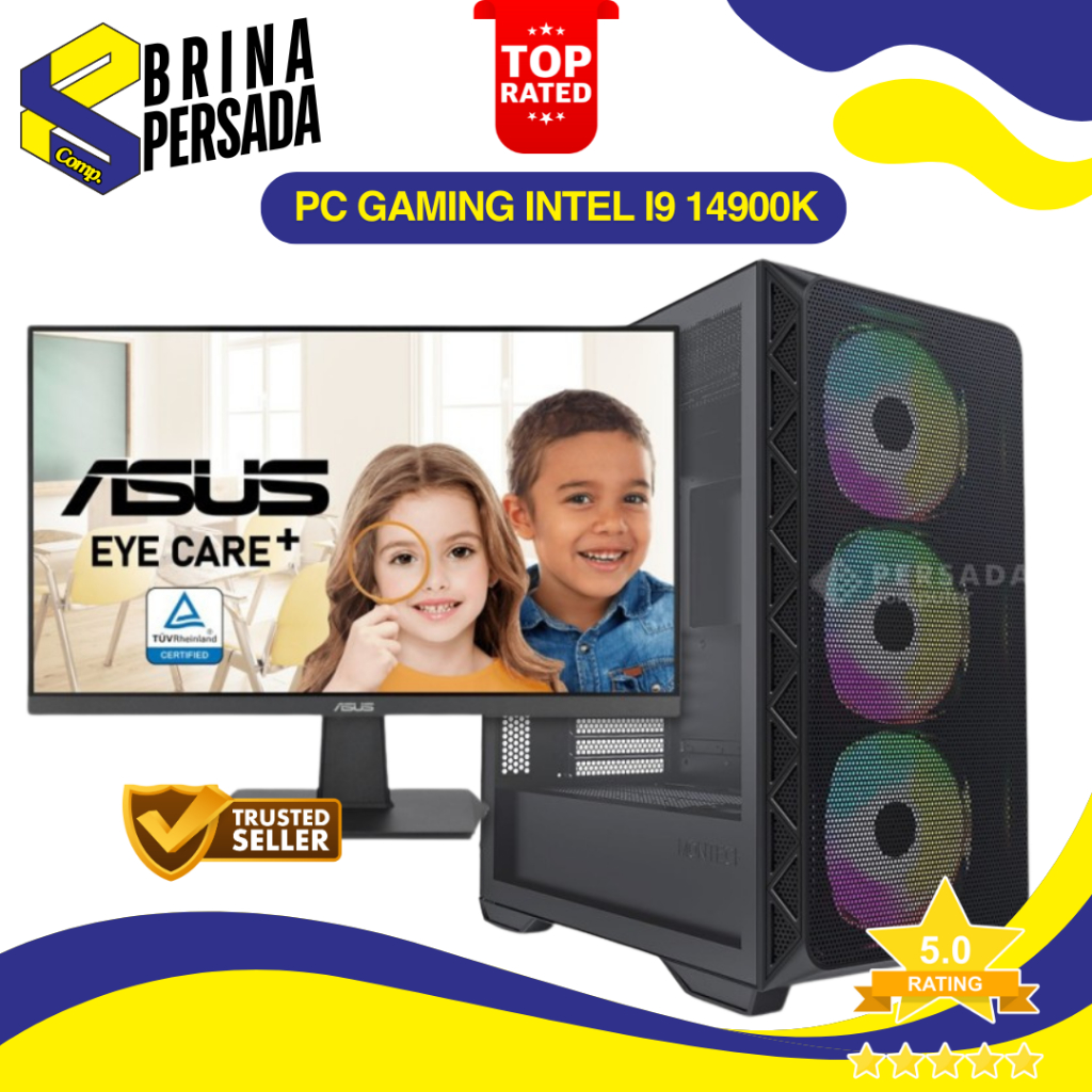 PC Gaming Intel i9 14900K | RTX 3050 | 32GB I 1TB NVME - Full Set 24"
