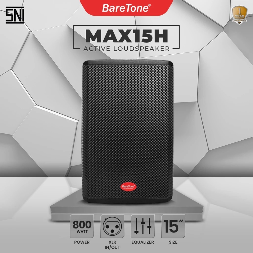 BareTone Speaker Aktif MAX15H 15 Inch - Garansi Resmi 1 Tahun