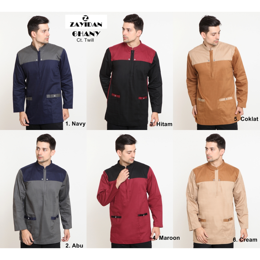 Baju Gamis Koko Pria Ghani Zayidan | Koko Pria Lengan Panjang Zayidan Ghani