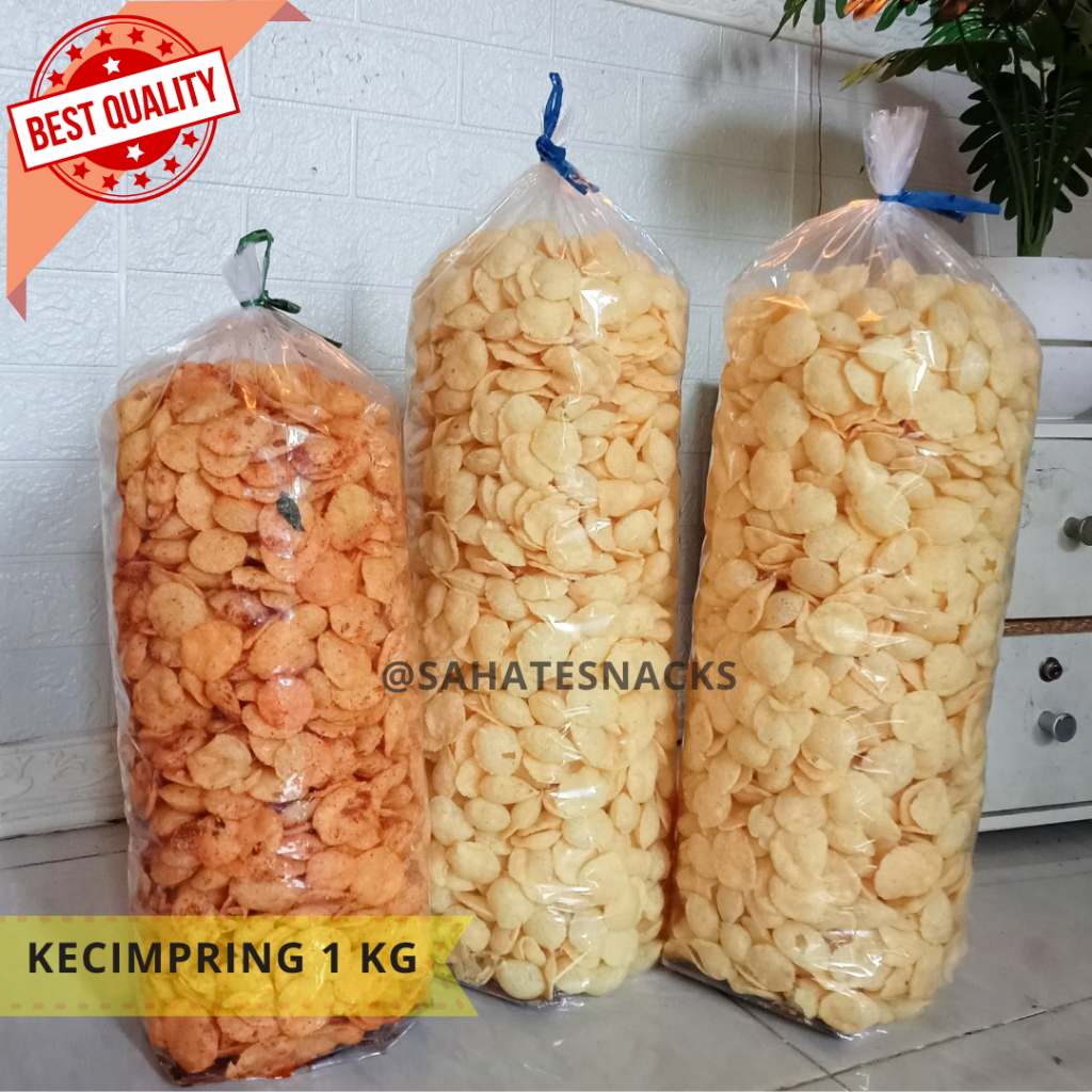 

1Kg Kecimpring Pedas Daun Jeruk / Snack Kiloan / Kecimpring Singkong / Gemblong / Ketemling / Cemilan Lebaran/ Snack Cemilan Kecimpring Khas Kuningan