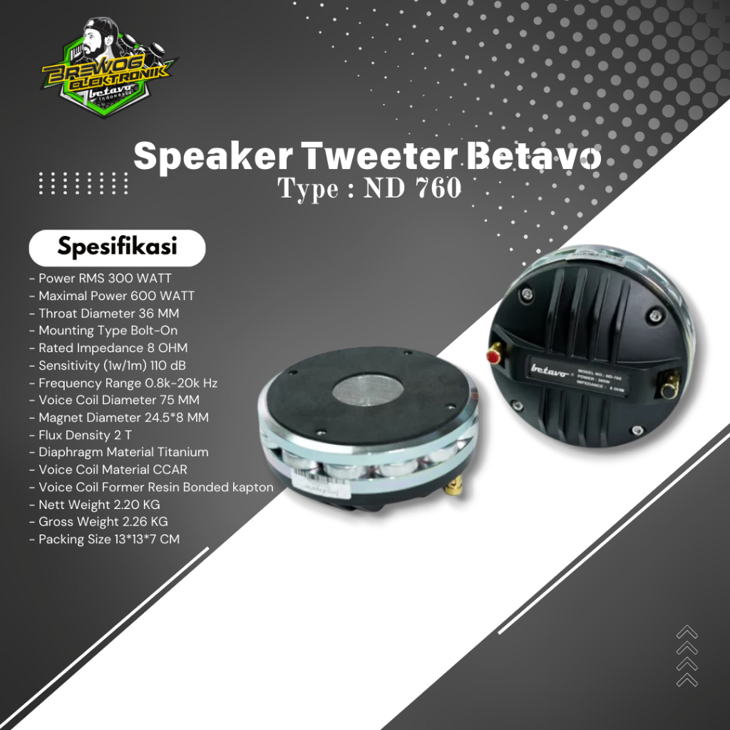 TWEETER BETAVO ND760