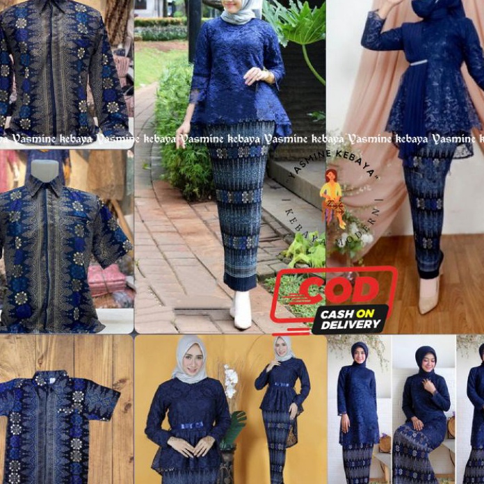 Extra BAJU BATIK COUPLE  COUPLE SARIMBIT  COUPLE KEBAYA BROKAT TUNIK SET KEMEJA BATIK MODERN KELUARG