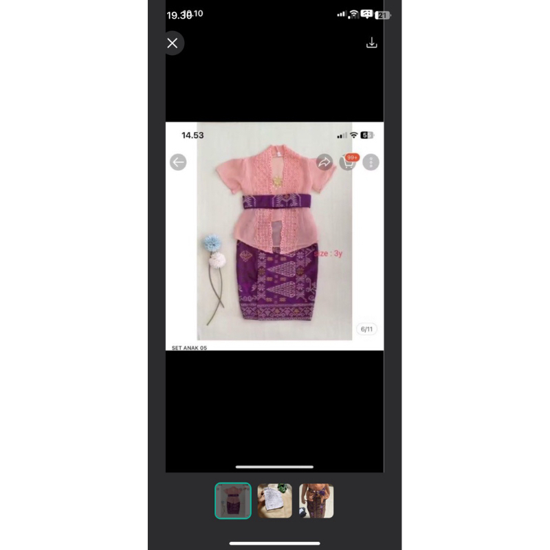 kebaya bali anak perempuan