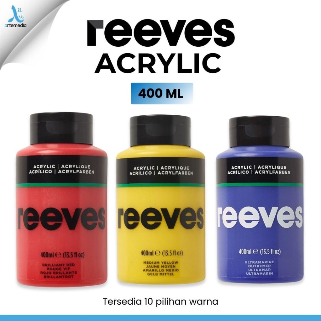 

Reeves Acrylic Artists 400ml Acrylic Color Paint Cat Akrilik