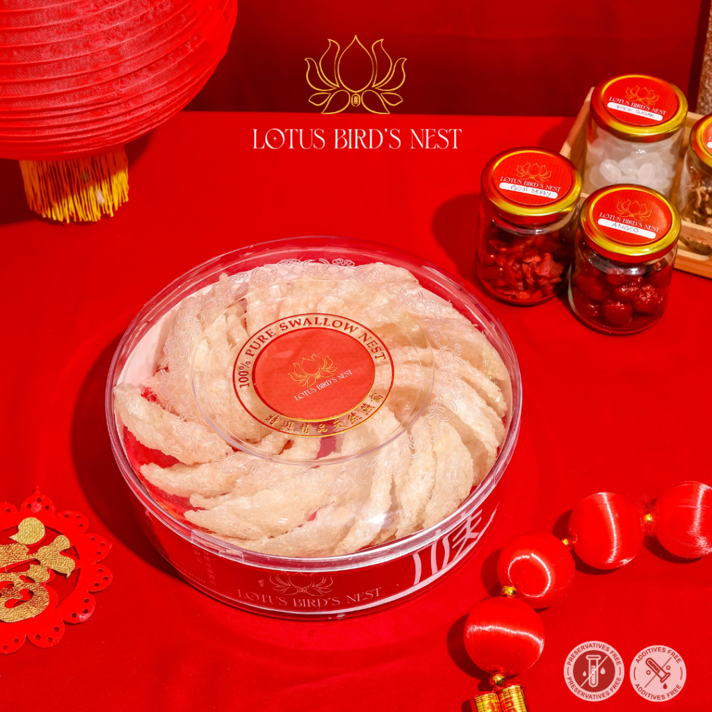 

LOTUS BIRD NEST DRY SARANG BURUNG WALET ASLI PREMIUM 180G