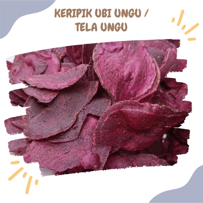 

Camilan Kripik Ubi/Kripik Ketela/Kripik Telo Ungu Kemasan 250Gr - Khas Jawa Timur