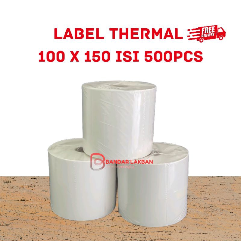 

Bandar Lakban | Label Thermal 100 X 150 Isi 500pcs Sticker Thermal Berkualitas Premium