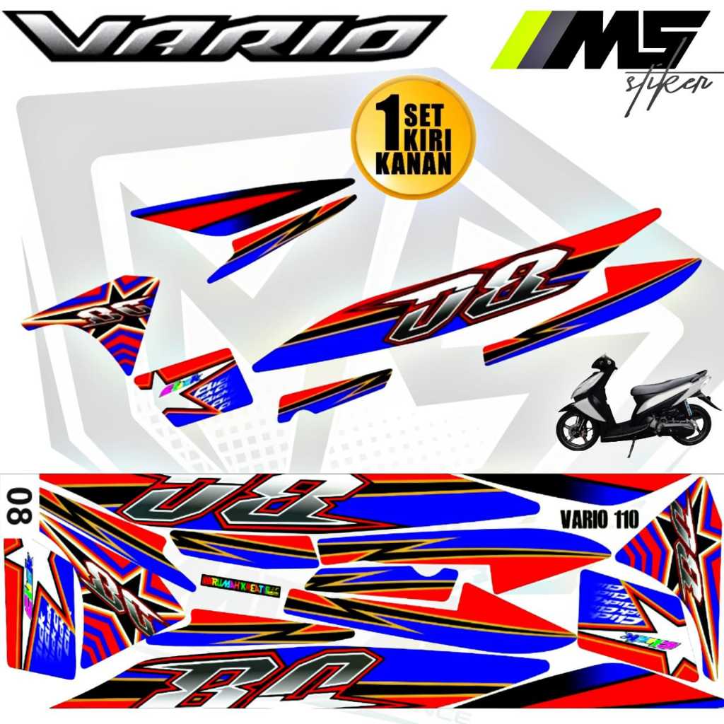 Decal Sicker Striping Variasi Vario 110 karbu/Honda VArio Karbu 110/Decal Vario 110/Striping Vario 1