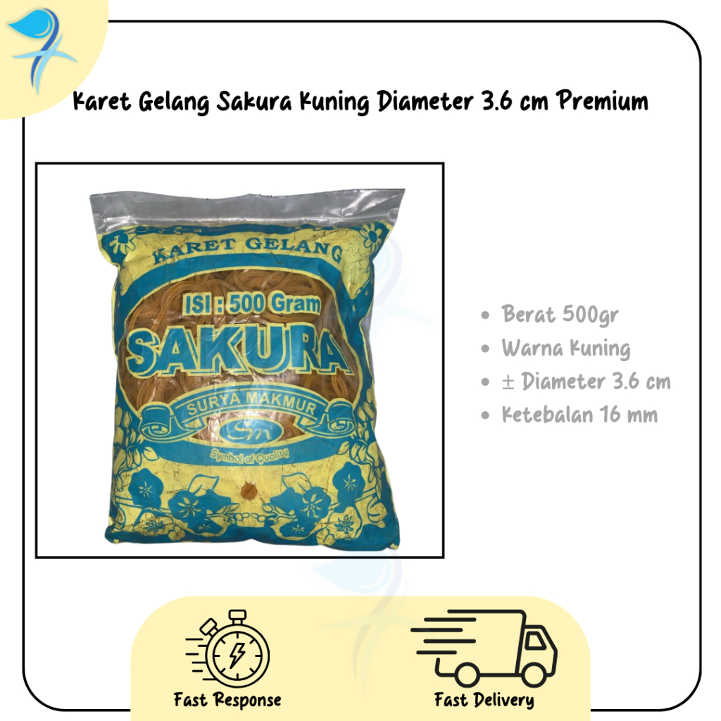 

Karet Gelang Sakura Kuning Premium 500 gram Diameter 3.6 cm