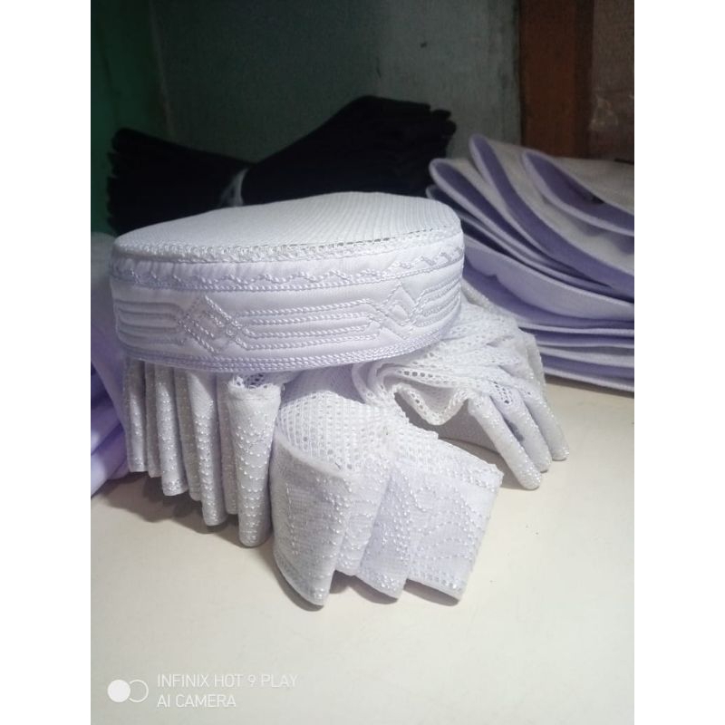 kopiah peci Madinah jaring tinggi 3-4cm