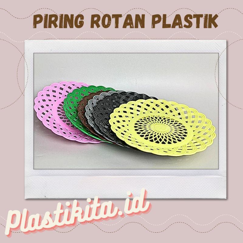PIRING ROTAN PLASTIK ALAS MAKAN