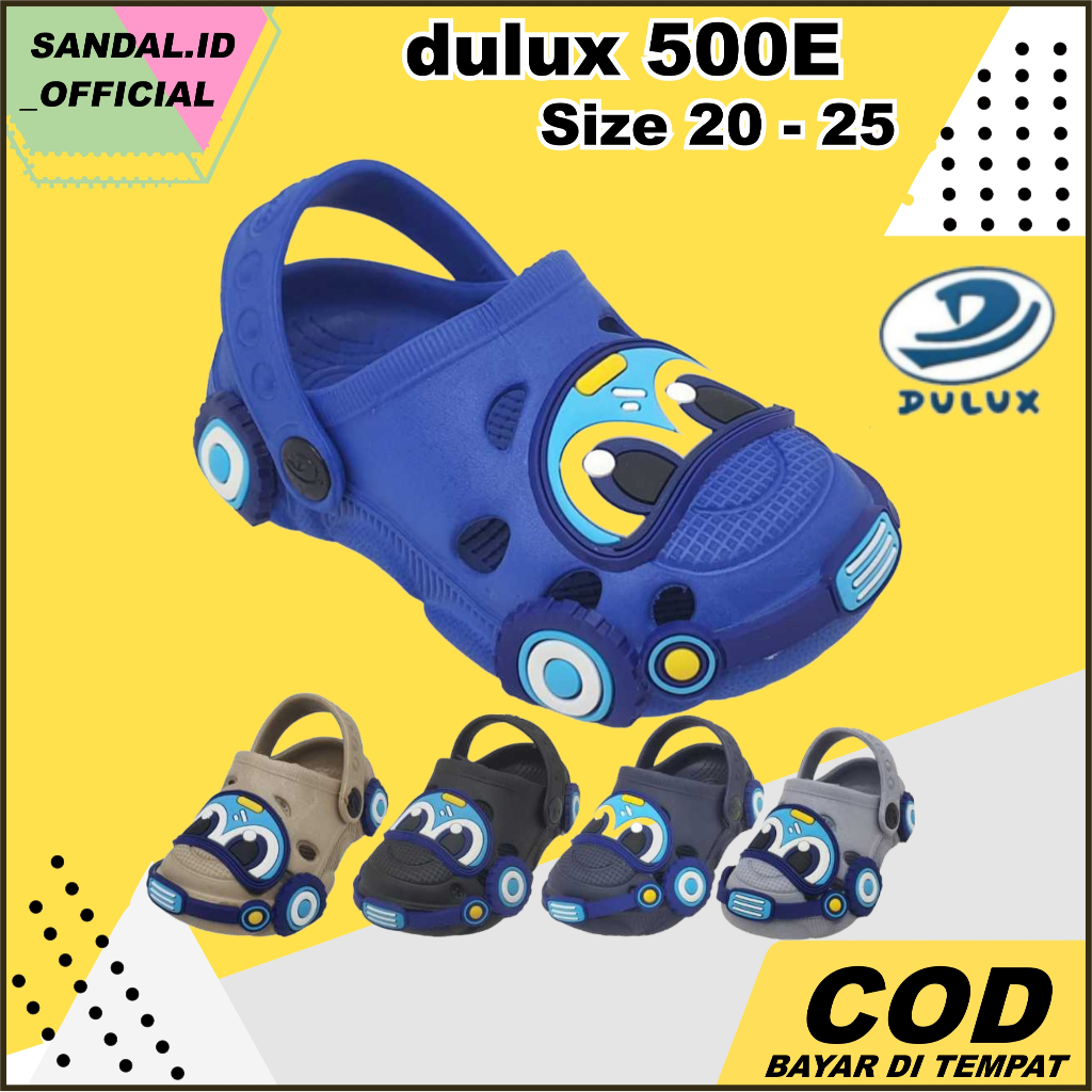 Sandal Anak Laki Laki Dulux Mobil Sendal  Anak Cowok Selop Kokop Umur 1 2 3 4 Tahun Balita size 19 2