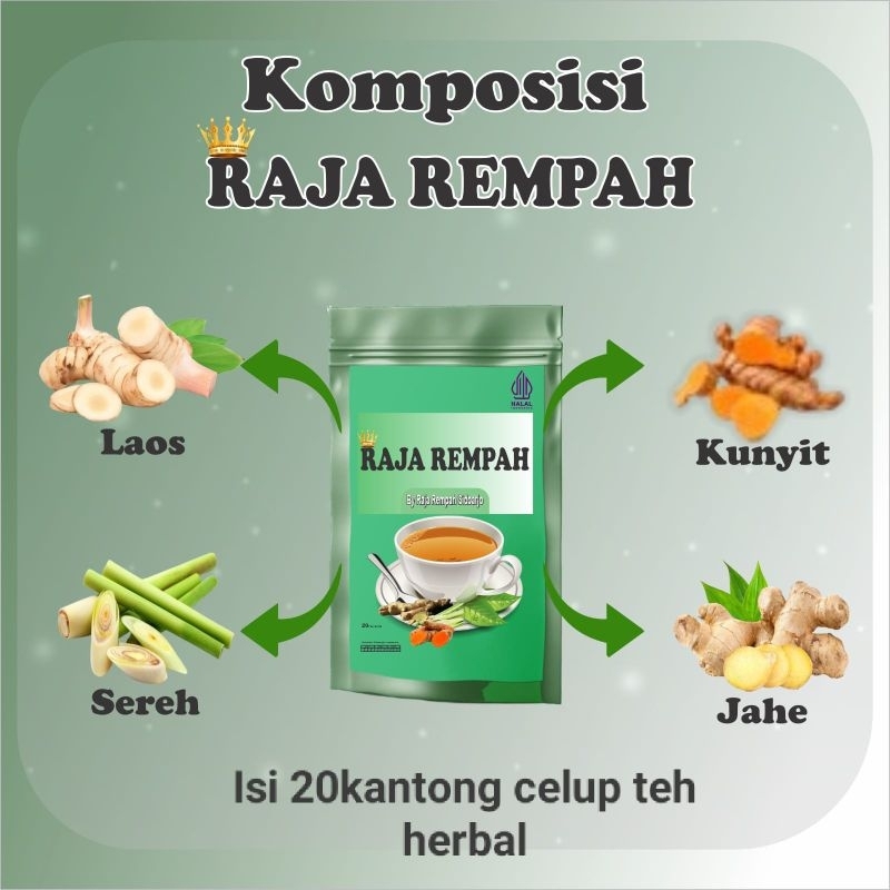 

Herbal Celup Raja Rempah Kunyit Laos Sereh Jahe