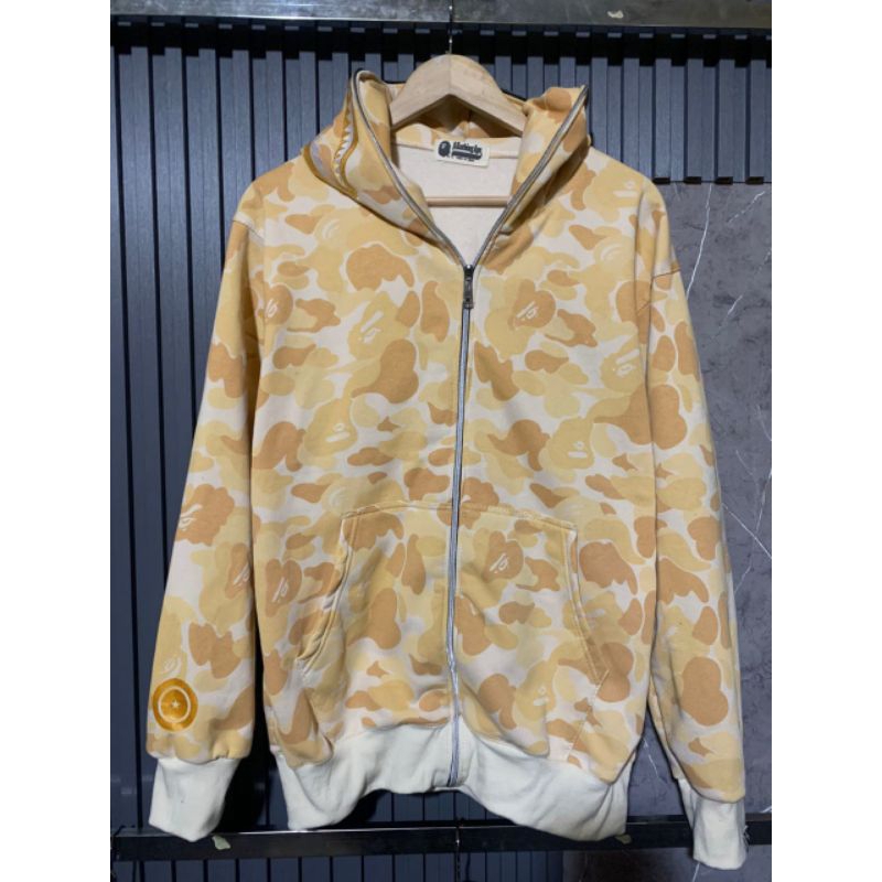 HOODIE ZIPPER BAPE GOLD CAMO MIRROR