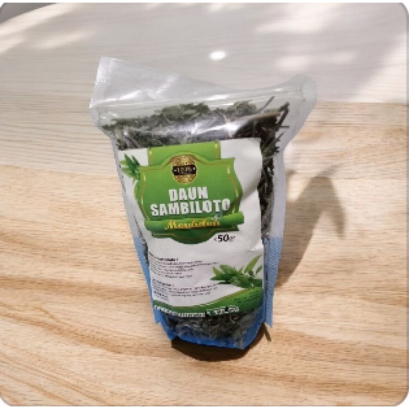 

Teh Seduh Daun Sambiloto/Teh herbal daun sambiloto isi 50 gram