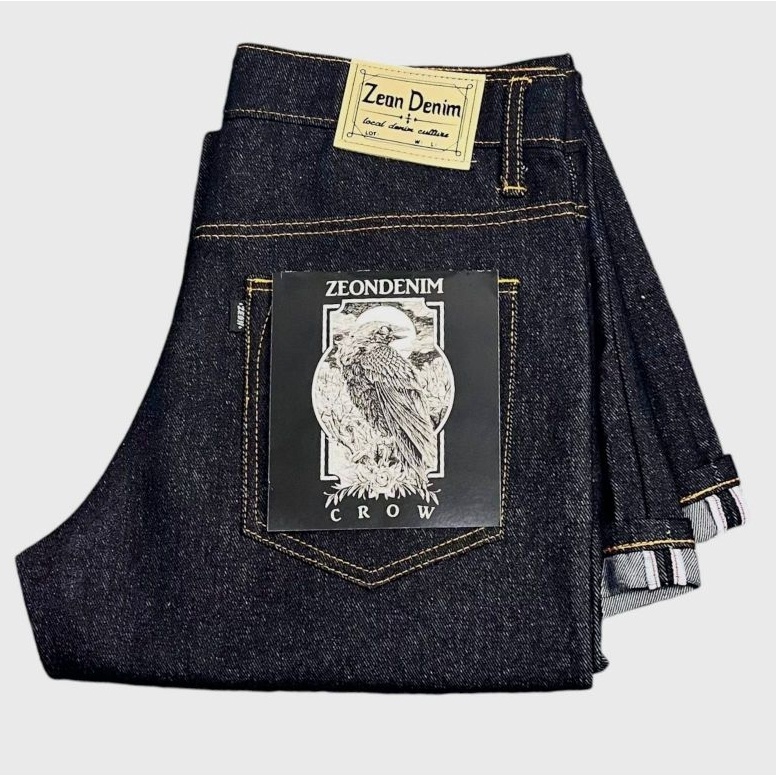 Terbagus ZEON DENIM 14Oz  CELANA DENIM SEDEGE ACCENT RAW DENIM KAKU BISA FADING