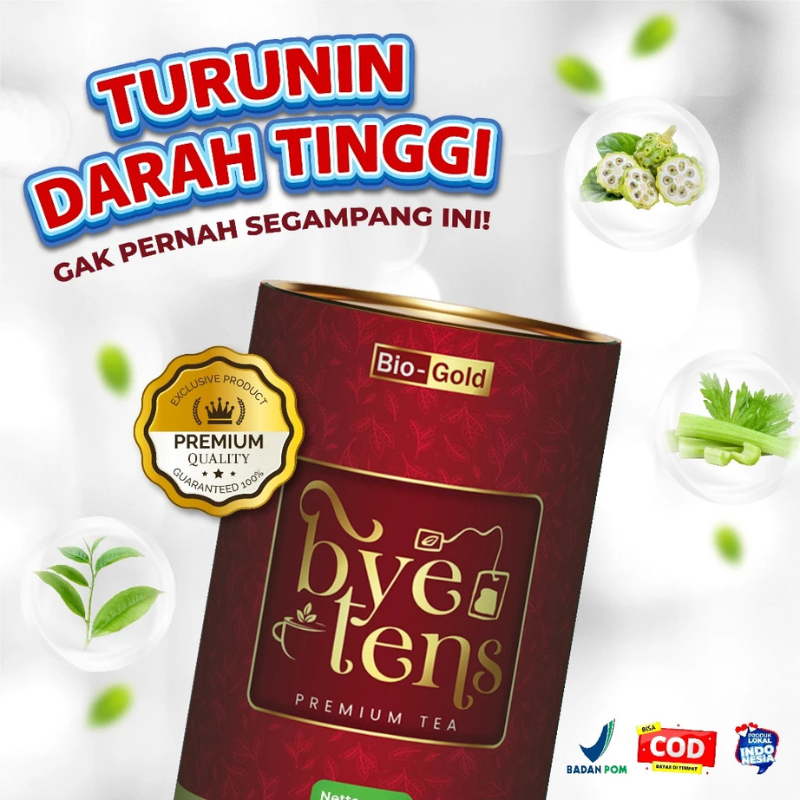 

Bye Tens Premium Tea BIO GOLD Teh Hipertensi Bantu Menurunkan Tekanan Darah Tinggi Original BPOM