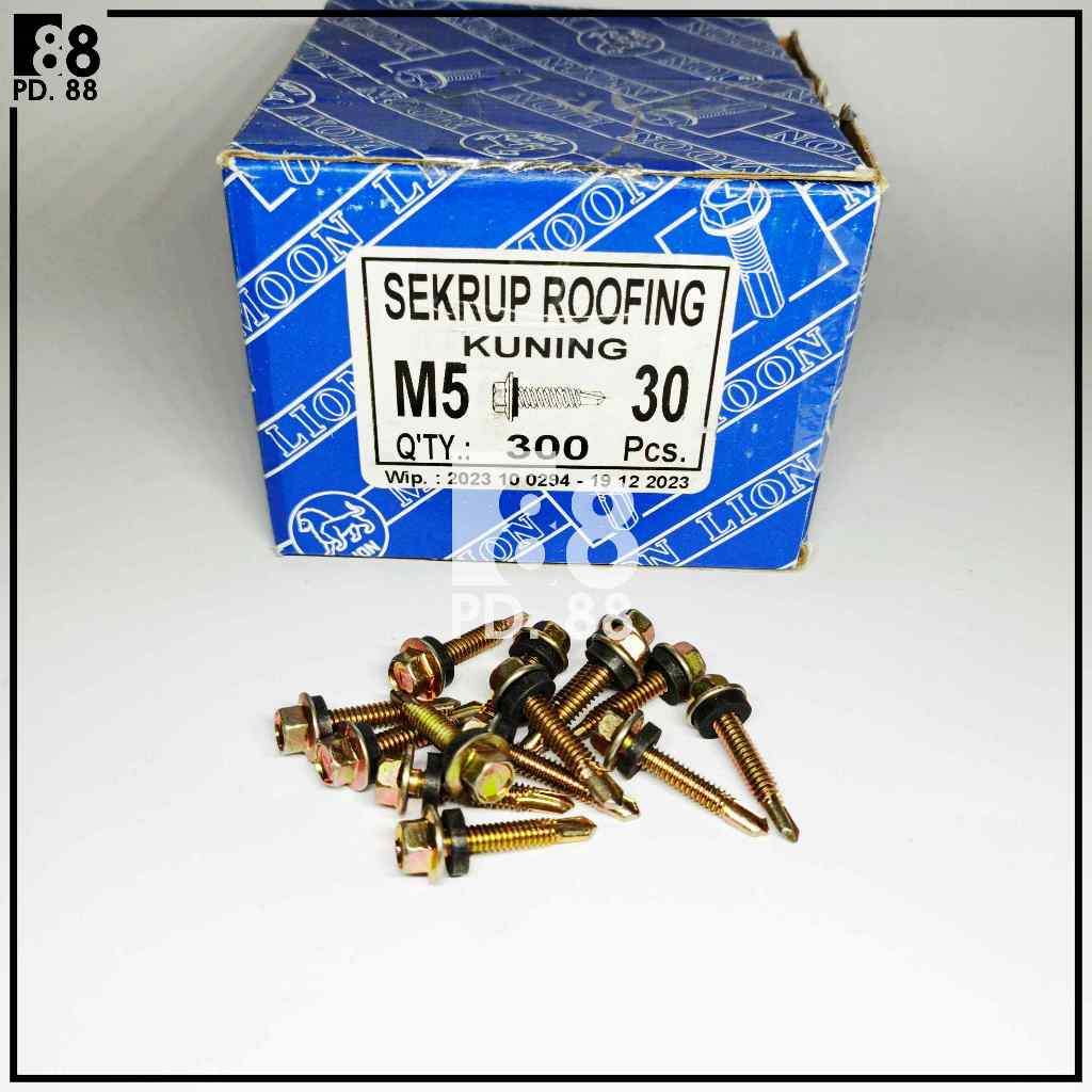 ALX. 50 PCS BAUT ROOFING BAJA RINGAN MOON LION SEKRUP SKRUP ROOFING ROFFING RUPING BAUT BAJA RINGAN