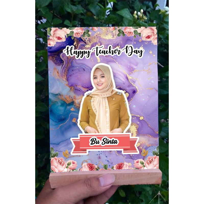 plakat kayu mdf hari guru / piala hari guru / kado hari guru / kado custom hari guru