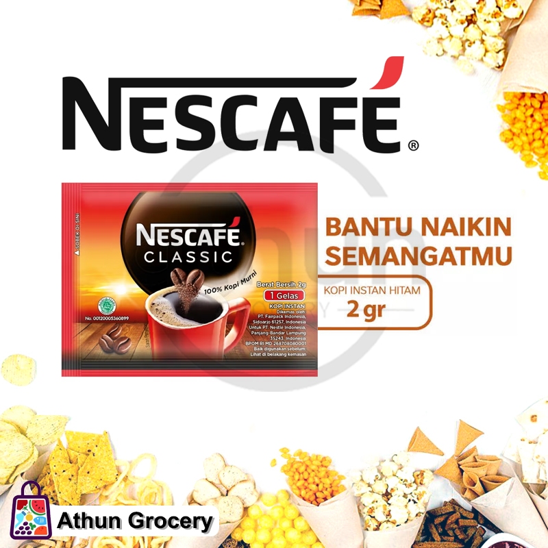 

Nescafe Classic Kopi Hitam Tanpa Ampas Kemasan 2g x 10