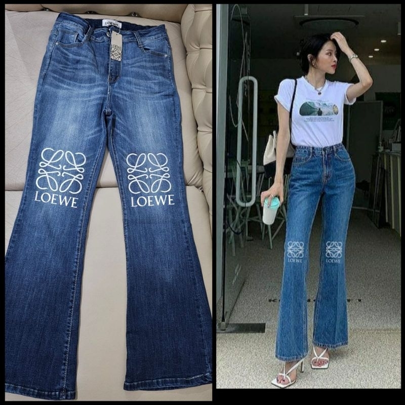 Jeans Loewe blue bordir cutbray