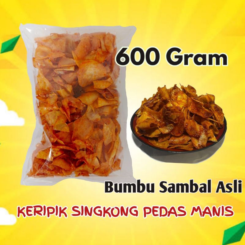 

Keripik Singkong Manis Pedas / Berat 600 Grm / Homemade / Asli Cabai