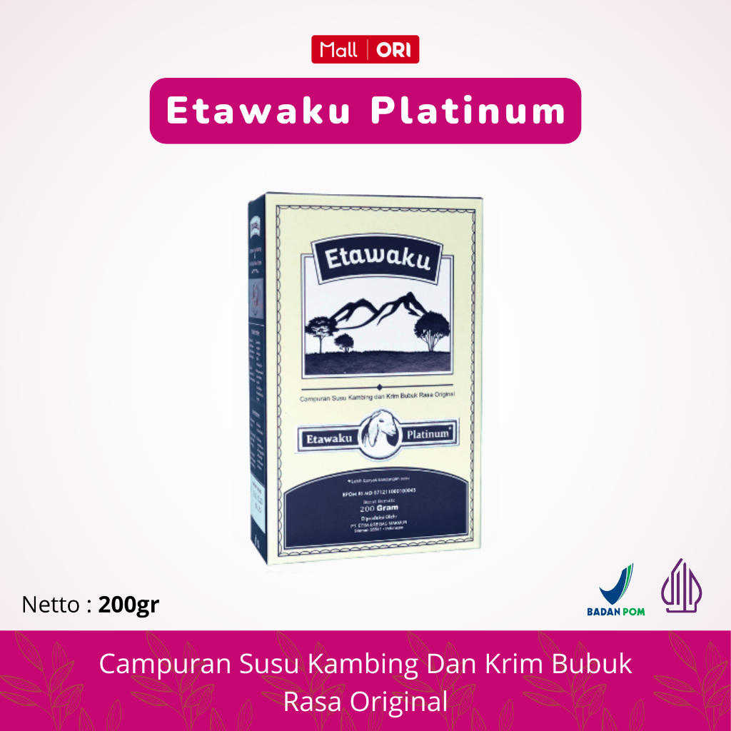 ETAWAKU PLATINUM Susu Kambing Etawa Bubuk Dan Krimer Nabati Kualitas Premium Halal Original BPOM