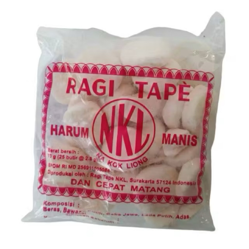 

Ragi Tape NKL 75gr isi 25 Butir Bisa COD packing Aman