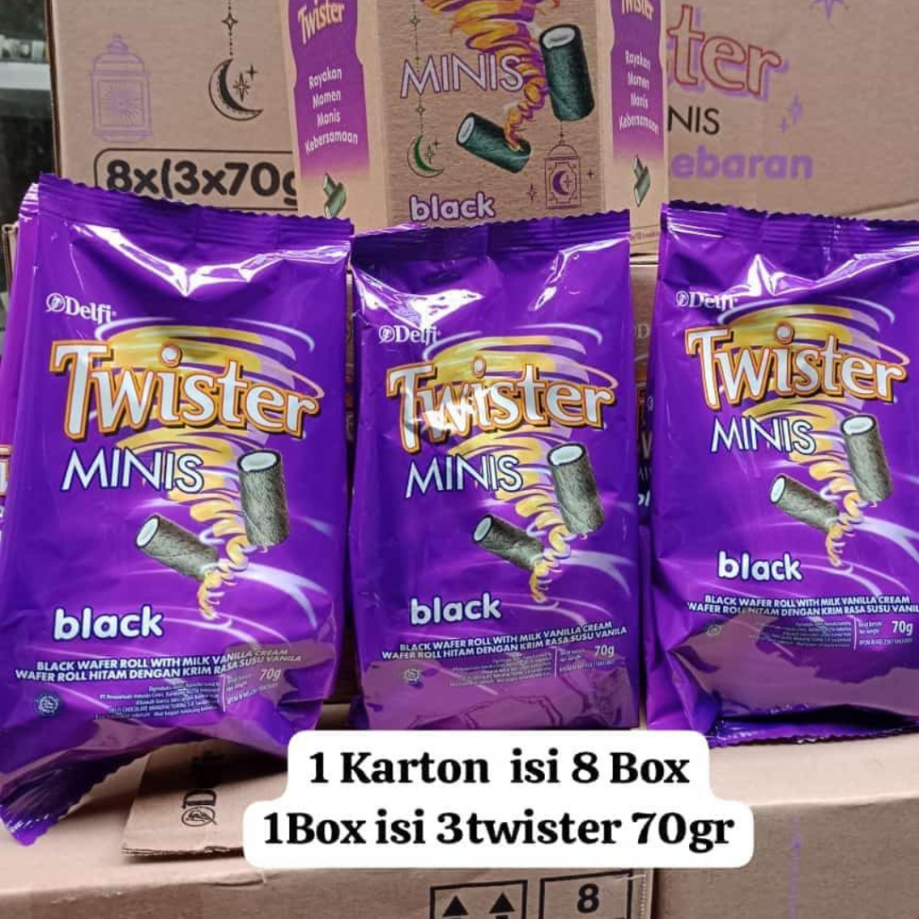 

PROMO TWISTER MINIS GIFT BOX ISI 3PCS 70GRAM - Hampers Lebaran Limited Edition Isi 3 Pcs Black