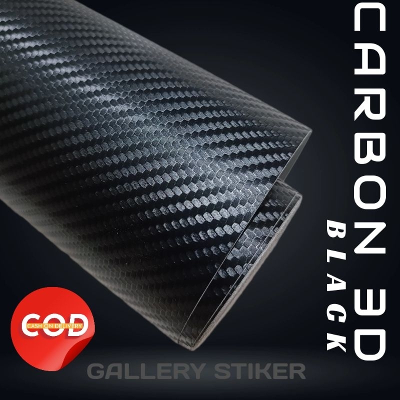 Stiker Skotlet Carbon 3D Hitam  Premium