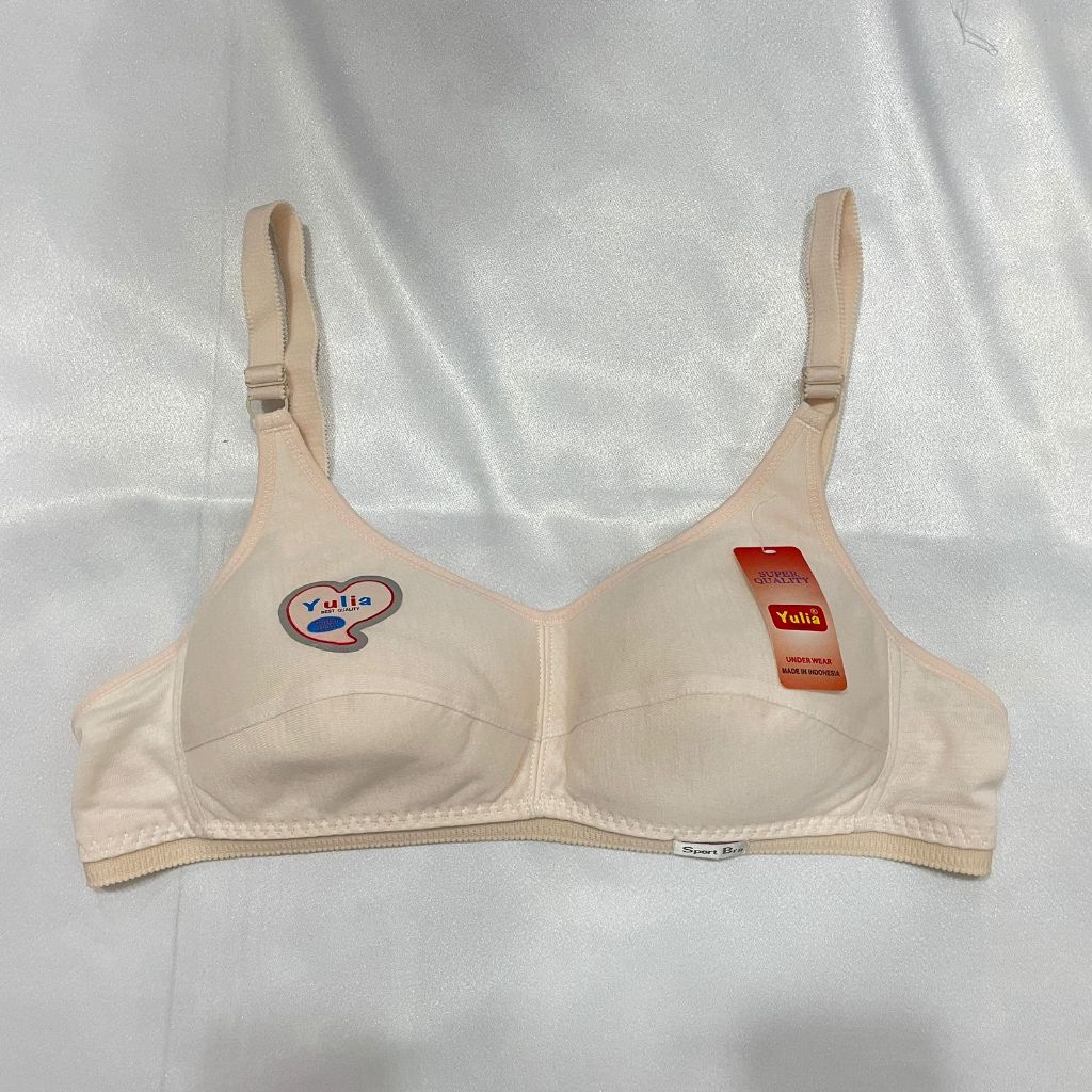 Bh Sport Bra Remaja Dewasa Tanpa Kawat Karet Bawah Katun Adem Polos Real Pic > 1406 BH YULIA