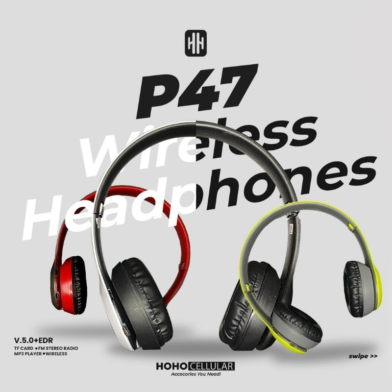HEADPHONE BLUETOOTH P47 5.0 FULLBASS STEREO