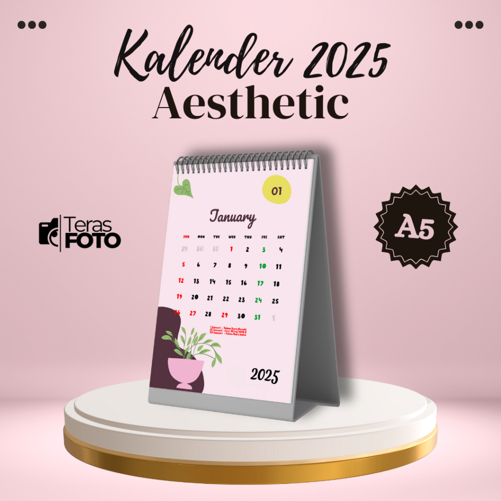 

KALENDER 2025 MOTIF AESTHETIC 07 / KALENDER ESTETIK/ KALENDER MEJA / KALENDER DINDING / KALENDER 2025 / Calendar 2025