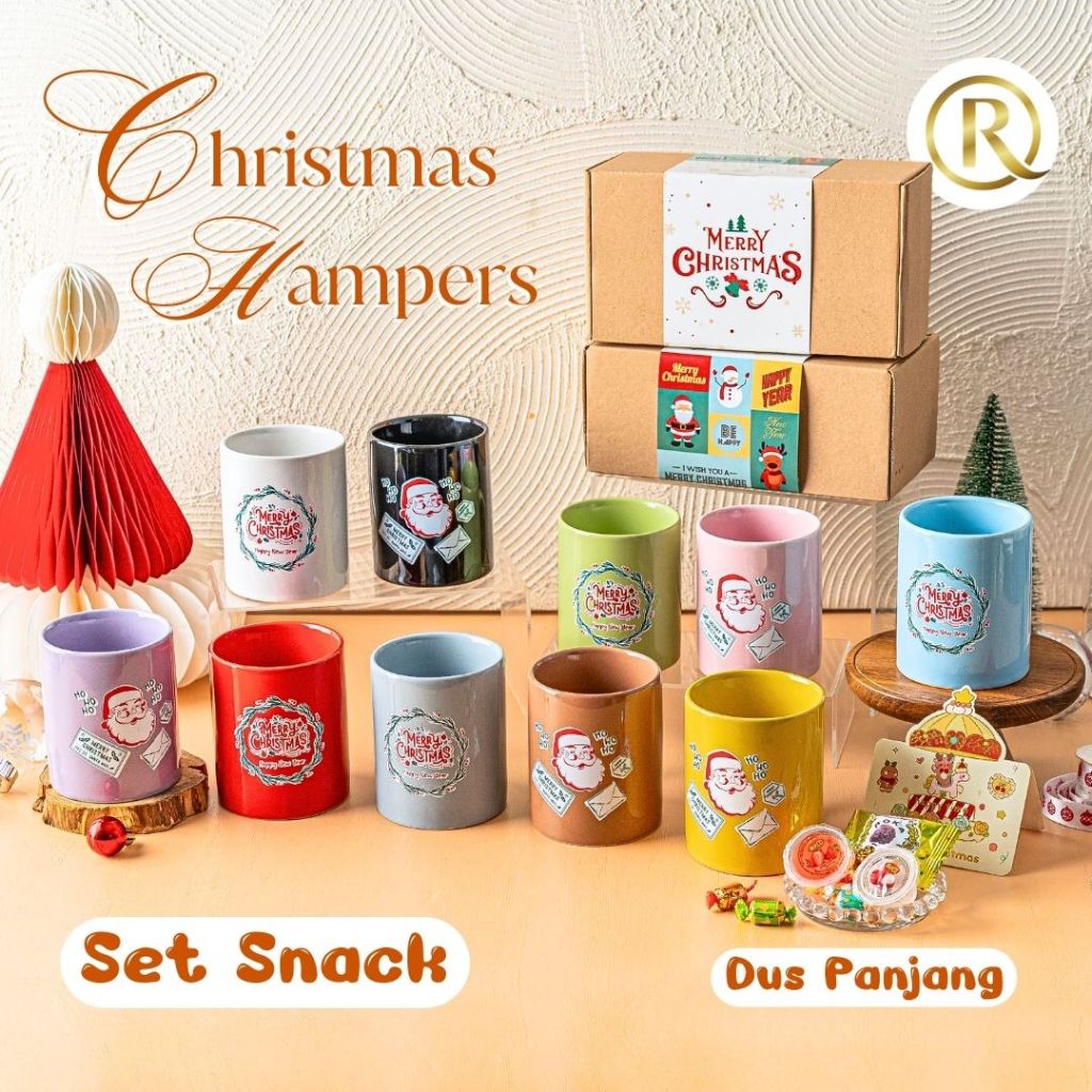 

Christmas Hampers Snack Set Gelas NK Gift Hadiah Souvenir Natal Dus Panjang