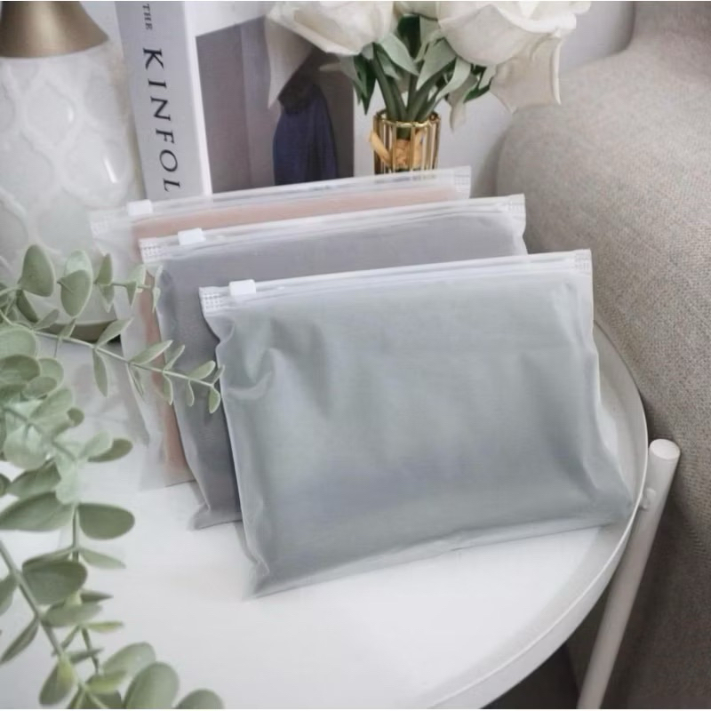Pouch Ziplock | Pouch Hijab Polos | Pouch Hijab Buttonscarves | Kemasan Hijab