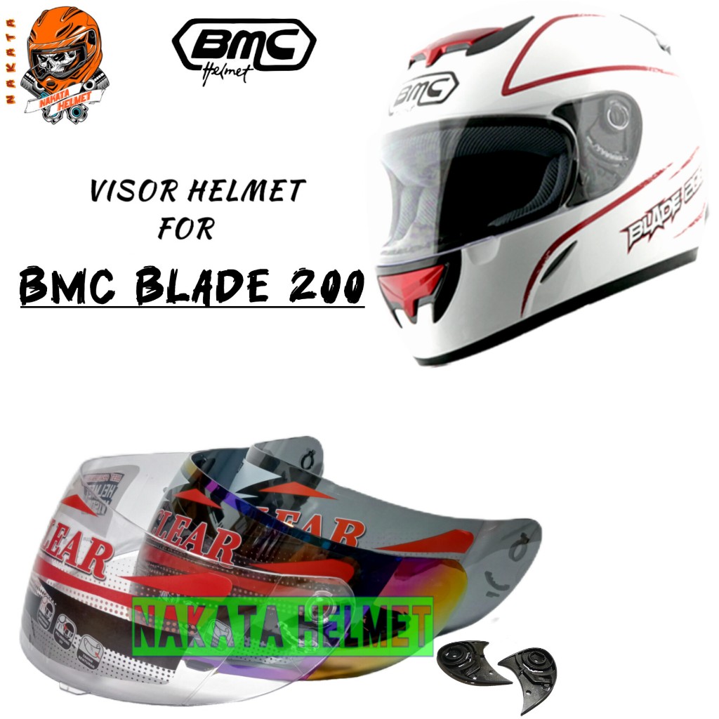 Kaca helm BMC BLADE 200 visor helmet bmc blade pelangi hitam bening