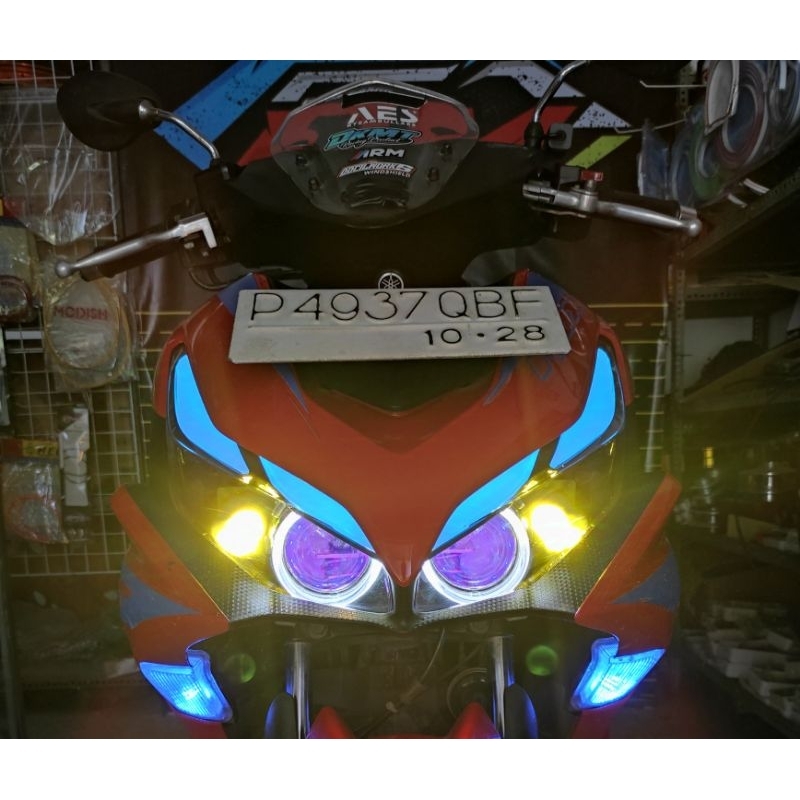 BILED HEADLAMP SET LAMPU DEPAN SET CUSTOM BILED AES EXPERIENCE LAMPU SOROT TEMBAK LUMINOS DEMON DEVI
