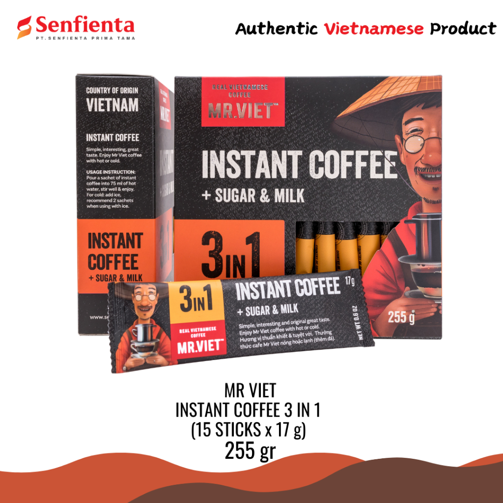 

Mr. Viet Instant Coffee 3 in 1 (15pc x 17g) 255 gr