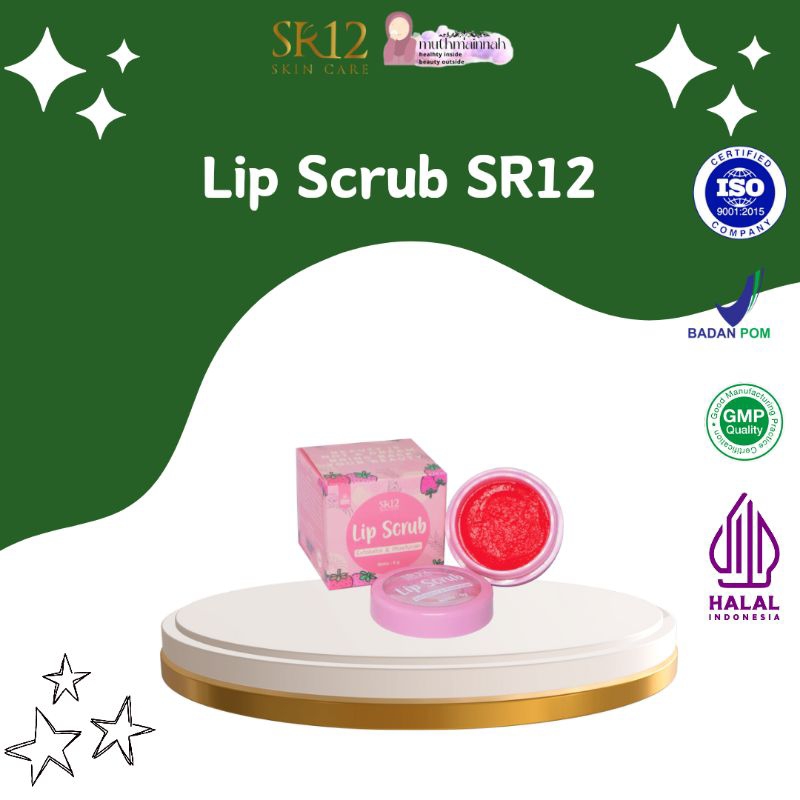Lip Scrub Sr12 Perawatan Bibir Kering dan Hitam Bpom Halal