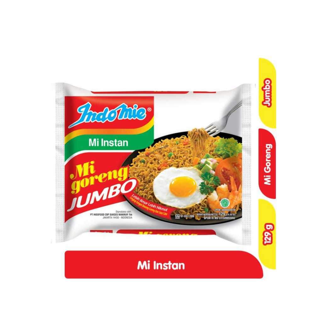 

Indomie Goreng Jumbo 129g ISI 5 PCS