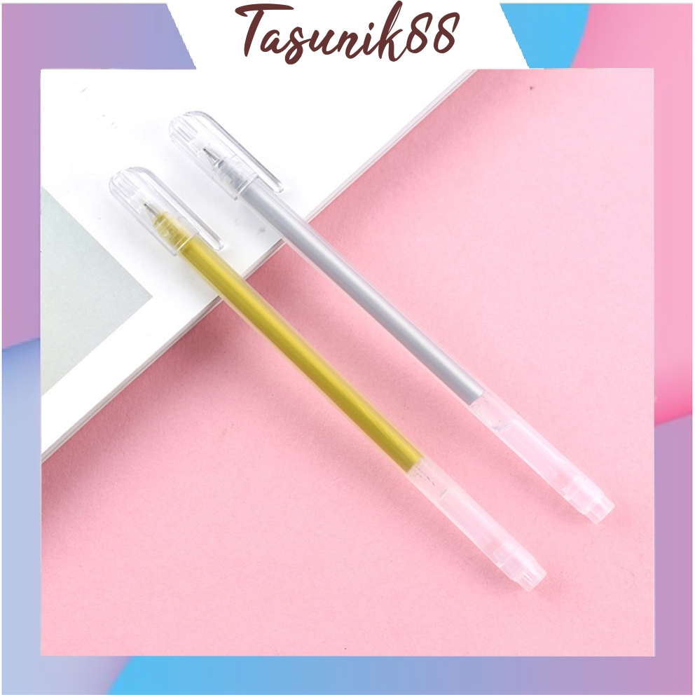 

⭐TasUnik88⭐ Pulpen Tinta Samoyed Pulpen Tinta Warna Putih/Emas/Silver Gel Ink Pen Metalic Pen S118