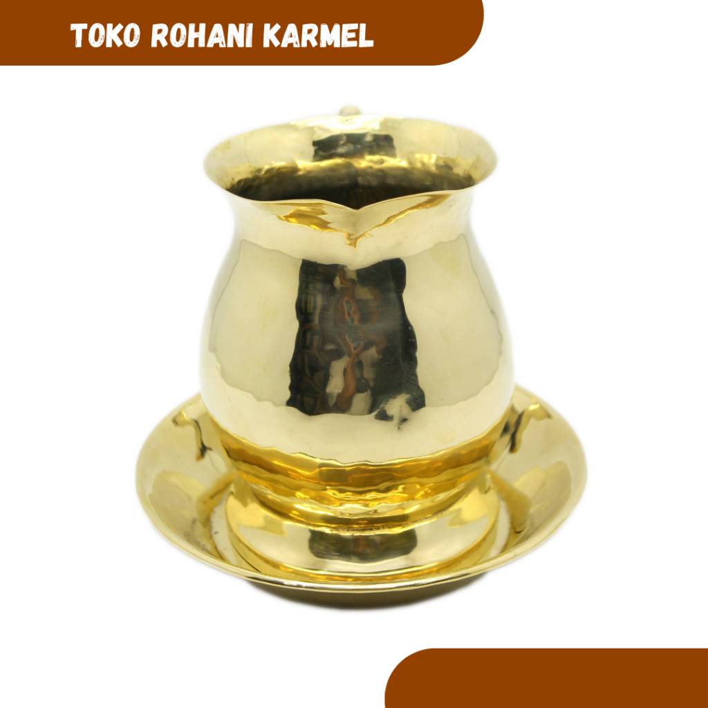 LAVABO - BEJANA BAPTIS KUNINGAN / LAVABO KUNINGAN / LAVARE / PERALATAN LITURGI KATOLIK / PERLENGKAPA