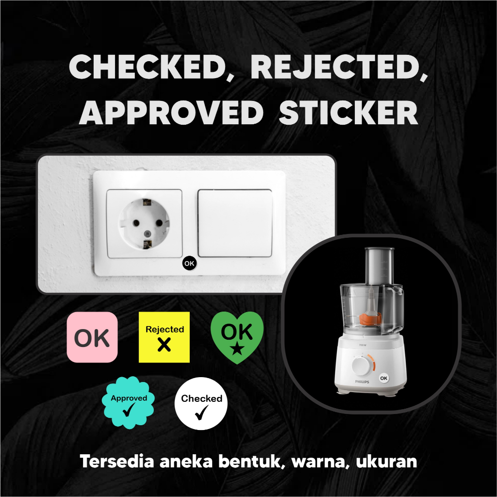 

Stiker OK Verified Approved Checked Rejected Banyak Pilihan Bentuk Ukuran dan Warna